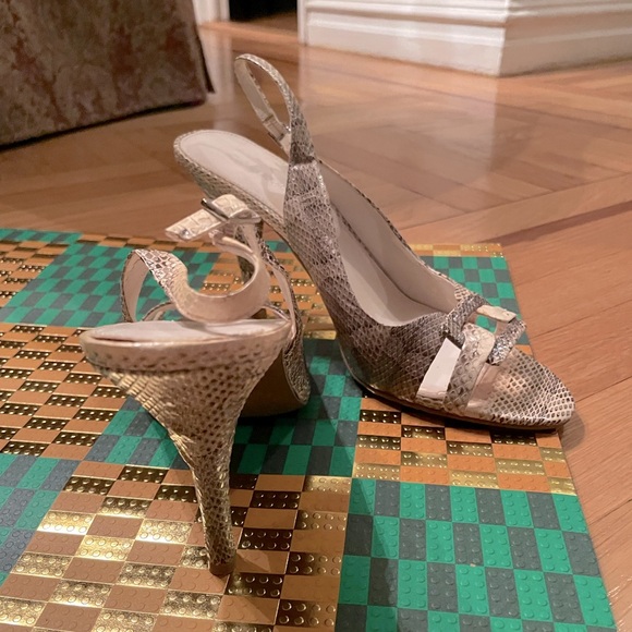 Genuine python heels with detail design. Vintage - Picture 1 of 3